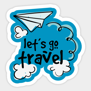 Lets Go Travel Sticker